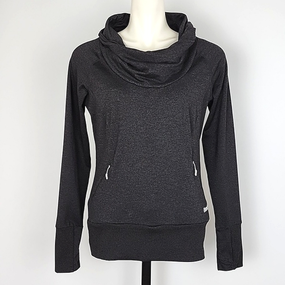 Bench Women's Pullover Top Cowl Kneck Front Pocket Dark Grey Size Small - Picture 1 of 13